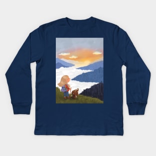 Mountain lover Kids Long Sleeve T-Shirt
